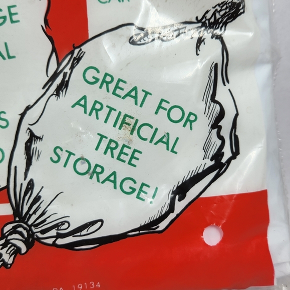 Vintage Christmas Tree Removal/Storage Bag Wynne Novelty Corp Sealed Unopened - Picture 6 of 10